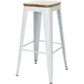 Produktbild: Mid.you Barhocker, Weiß, Holz, Metall, 44x77x44 cm, stapelbar, Sitzfläche 360° drehbar, abwischbar, Esszimmer, Barmöbel, Barhocker