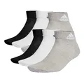 Produktbild: adidas Unisex Thin and Light Sportswear Ankle Socks 6 Pairs, Medium Grey Heather/White/Black, 8.5-10