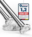 Produktbild: MEISENBERG Stange ohne Bohren 260-310cm, Silber, Ø 32 mm, Teleskopstange zum Klemmen - Multifunktionale Vorhangstange Klemmstange für Fenster, Raumteiler und Küche