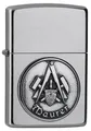 Produktbild: Zippo Sturmfeuerzeug - Bricklayer Emblem, Street Chrome, Emblem Attached - Nachfüllbar - Wiederverwendbar - Windfestes Design - Geschenkbox - Made in USA