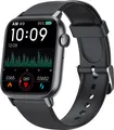 Produktbild: Levowatch DOITX2 Smartwatch (1,7 Zoll), Telefonie-Funktion, Thermometer, HD 380x320p, Echtzeit-Herzfrequenz, Alu-Umrandung, 24 Sportmodi, Wechselband (Schwarz / Herren / Unisex)
