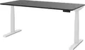 Produktbild: ASSMANN Elektrisch Höhenverstellbarer Familien Schreibtisch Pitino Curved Schwarz Weiß, 160x70cm, Memoryfunktion, Kollisionsschutz