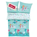 Produktbild: s.Oliver Kinderbettwäsche Meerjungfrau 135x200 cm - 100% Baumwolle, praktischer Reißverschluss & maschinenwaschbar, Bettwäsche für Kinder Meerjungfrauen 2tlg. bunt