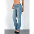 Produktbild: ESRA Straight-Jeans Stretch-Jeans Damen High Waist Jeans Straight Leg Hose Regular G3 Straight Fit Jeans Damen High Waist Gerade Schnitt Jeans bis Übergröße blau 40