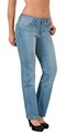 Produktbild: ESRA Stretch Damen Jeans Hose High Waist Jeans Damen Straight Leg Hose bis Übergröße G300