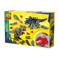Produktbild: SES Creative 14291 Dino-Schraubkonstruktionen - Kreatives Bauset für Kinder ab 5 Jahren - Baue einen T-Rex und Triceratops - Fördert Problemlösungsfähigkeiten und Spaß, Weiß