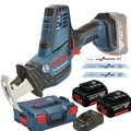 Produktbild: Bosch Professional 18V Akku-Säbelsäge GSA 18V-LI C mit 2 Akkus und Ladegerät