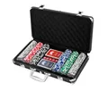 Produktbild: Copag Poker Set Pokerkoffer - 300 Chips (11,5 g), 2X Pokerkarten Decks Plastik, Dark Aluminum - Casino Quality