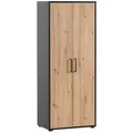 Produktbild: Mid.you Aktenschrank, Schwarz, Eiche Artisan, Holzwerkstoff, 3 Fächer, 65.1x163.6x41 cm, Beimöbel erhältlich, Arbeitszimmer, Aktenschränke