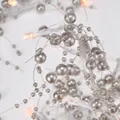 Produktbild: 20er LED-Perlenlichterkette warmweiß-silber 1m Batteriebetrieben 54161-s