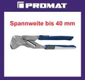 Produktbild: PROMAT Zangenschlüssel PRESSwrench 180mm - Spannweite bis 40 mm # 4000811201