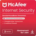Produktbild: McAfee Internet Security - Abonnement-Lizenz (1 Jahr) - 3 Geräte - Download - Win, Mac, Android, iOS - Deutsch MIS00GNR3RDD