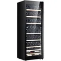 Produktbild: kalamera Weinkühlschrank KRC-266BFG Nouvelle version, für 84 Standardflaschen á 0,75l,2 Zonen schwarz