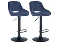 Produktbild: CLP 2er Set Barhocker Milet Mit Samt-Bezug I Drehbarer Barstuhl Mit Lehne Und Fußstütze