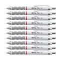 Produktbild: 10x Druckbleistift rOtring Tikky Feinminen-Stift Bleistift HB 0,5 HB weiß / grau