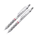 Produktbild: 2x Druckbleistift rOtring Tikky Fein-Minen-Stift Bleistift HB 0,5 HB weiß / grau