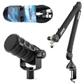 Produktbild: Rode Podmic USB XLR Mikrofon + PSA-1+ Plus Gelenkarm-Stativ + keepdrum XLR-Kabel