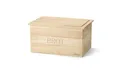 Produktbild: Continenta Brotkasten Gummibaum Holz Schneidbrett  Brotbox Brottopf 34,5 x 19 cm