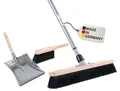 Produktbild: Kehrbesen Set Kehrset Besen 60cm Breit/Lang Saalbesen Stiel Kehrgarnitur weich