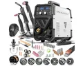 Produktbild: STAHLWERK Inverterschweißgerät CTM-250ST 6 in 1 Kombigerät - Vollausstattung, 10 - 200 A, Packung}, 28-tlg., Vollausstattung, Synergisches Kombi-Schweißgerät MIG + MAG + FLUX Fülldraht + DC WIG
