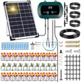 Produktbild: GUHAOOL Solar Bewässerungssystem, Automatische Bewässerungssystem Garten für 30 Topfpflanzen, Tröpfchenbewässerung System mit Timer und 35M Schlauch für Garten,Balkon Pflanzen,Kübelpflanzen im Freien