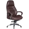 Produktbild: Mid.you Chefsessel, Dunkelbraun, Metall, Echtleder, Kombination Echtleder/Lederlook, Rindleder, Sternfuß, 67x140x67 cm, Wippfunktion, Wippmechanik mit Härtegradeinstellung, Rückenlehne in S-Form, Sitzfläche 360° drehbar, abwischbar, Arbeitszimmer, Bürostühle, Drehstühle