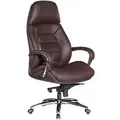 Produktbild: AMSTYLE Chefsessel Basic Tilt Feste Armlehnen Höhenverstellbar Sitzfläche Braun 120 kg 670 x 670 x 1,365 mm