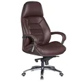 Produktbild: AMSTYLE XXL Chefsessel, SPM1.437 Leder braun, Gestell alu