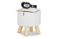 Produktbild: relaxdays Hocker Kunstled, weiß