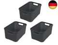 Produktbild: BranQ - Home essential Kunststoff Korb in Rattan Design 3er Set Grösse S 7l, 
