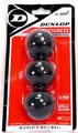 Produktbild: Dunlop 3 Squashbälle Schwarz Progress N-1SR World Squash Neu & OVP
