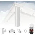 Produktbild: Regenrinnen Komponenten Dachflächen  100m2 Pvc In 4 Farben Rainway S: Weiß, Fallrohr