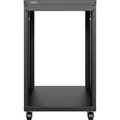 Produktbild: Universal 19-Zoll Equipment Rack mit Rollen, Rack, Server-Gehäuse schwarz, 16 Höheneinheiten
