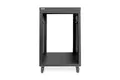 Produktbild: DIGITUS Universal 19-Zoll Equipment Rack - 16HE - unmontiert - Audio-Video-Zubehör - Audio-Rack - Traglast 136 kg - mit Rollen - schwarz