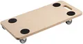 Produktbild: Metafranc Transportroller 590 x 290 mm - 200 kg Tragkraft - Sperrholz - PU-Räder / Möbelroller / Transporthilfe für Umzug / Rollwagen für Möbel-Transport / Kistenroller aus Holz / 822100 Holzfarbe