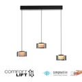 Produktbild: LED Pendelleuchte Glas höhenverstellbar Comfort Lift dimmbar Wohnzimmer