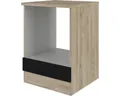 Produktbild: Flex Well Herdumbauschrank Capri BxTxH 60 x 60 x 85 cm schwarz matt antifingerpr