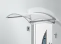 Produktbild: Vordach / Bogenvordach BV Secco Gutta PC Edelstahloptik 150x90x32cm