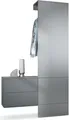 Produktbild: Vladon Garderobe Carlton Set 2, Germany, Wandgarderobe aus Deko-Paneel & hängender Schubladen-Kommode, Anthrazit matt/Graphit Seidenmatt (105 x 193 x 35 cm)