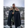 Produktbild: Wikinger Umhang mit Kunstfell Schwarz 