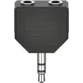 Produktbild: Hama Audio-Adapter 3,5 mm-Klinken-Stecker/2 3,5 mm-Klinken-Kupplung Schwarz