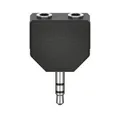 Produktbild: Hama Audio-Adapter 3,5 mm für 2 Kopfhörer – Stereo, kompakt, schwarz Audio- & Video-Kabel