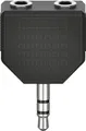 Produktbild: Hama 00205191 Klinke Audio Adapter [2x Klinkenbuchse 3.5mm - 1x Klinkenstecker 3.5 mm] Schwarz