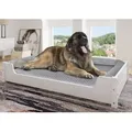 Produktbild: Hundesofa XXL für Dogge, Bernhardiner und Co. Tierbett 120x70 Kiefer weiß V-30.32-W-120x70Rollrost inkl. - Weiß