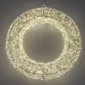 Produktbild: LED Deko Hänger Licht Kranz D. 40cm mit 1920 Micro LEDs aus Metall Formano Winte - Silber