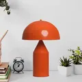 Produktbild: bamyum Lipeo Tischlampe Mit Kabel Orange Ø30 cm, Pilz Lampe Metall, Vintage Mushroom Lamp, Pilzlampen Wohnzimmer, Table Lamp Retro Tischleuchte Kleine, Nachttischleuchte Seitenlampe Pilzlampen Orange