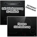 Produktbild: BOSCH Backofen-Set AutoPilot Teleskopauszug + Midea Flex-Induktionskochfeld Booster 77cm schwarz
