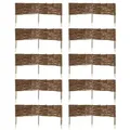 Produktbild: sunnypillow Beetbegrenzung Beeteinfassung aus Weide Weidenzaun Rasenkante Palisade beige 100 cm x 20 cm