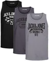 Produktbild: JACK & JONES Herren Tank-Tops Vielfältige Prints | Schmale Passform und atmungsaktive Baumwolle (3er Opt - 3 (3er Havka TT, L))