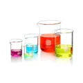 Produktbild: Laborglas, Messbecher Set, 25ml,50ml,100ml,250ml,500ml, Borosilikatglas, chemie